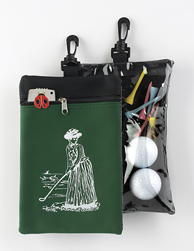 GOLF CLIP-ON POUCH W/GRAND GAME LADY DESIGN